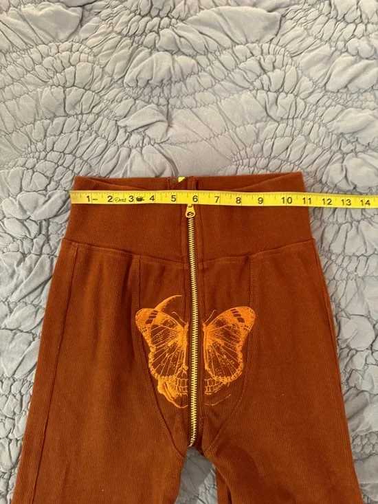 Tordrobes Brown Butterfly Signature U-Zip Pant - Picture 4 of 5